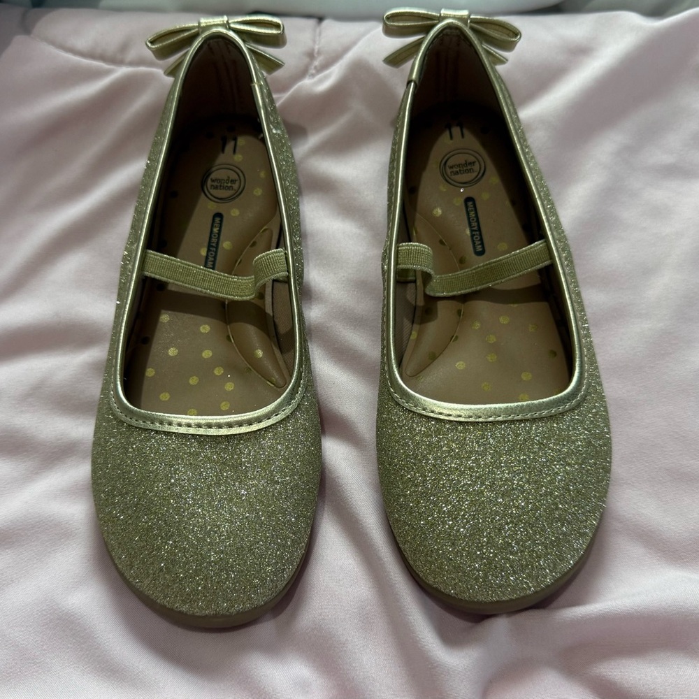 Gold Glitter Dress Shoes